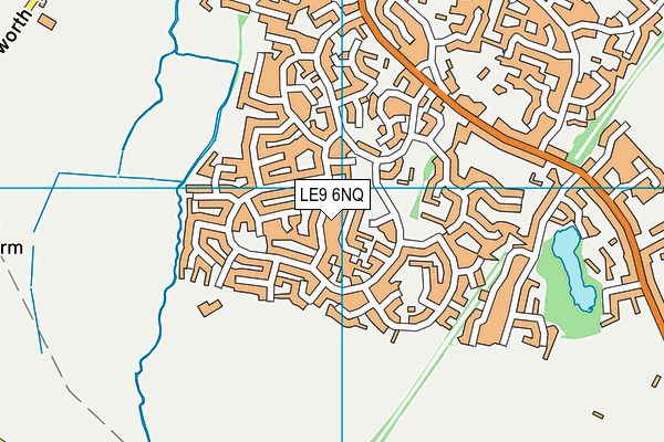 LE9 6NQ map - OS VectorMap District (Ordnance Survey)