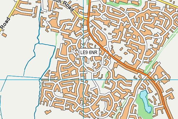 LE9 6NR map - OS VectorMap District (Ordnance Survey)