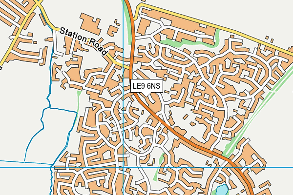 LE9 6NS map - OS VectorMap District (Ordnance Survey)