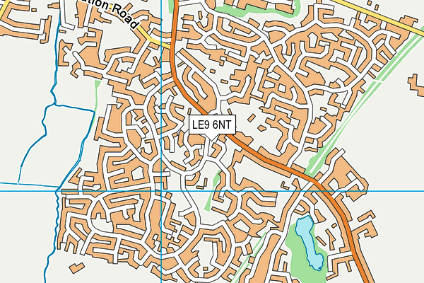 LE9 6NT map - OS VectorMap District (Ordnance Survey)