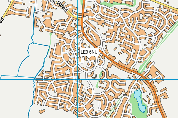 LE9 6NU map - OS VectorMap District (Ordnance Survey)