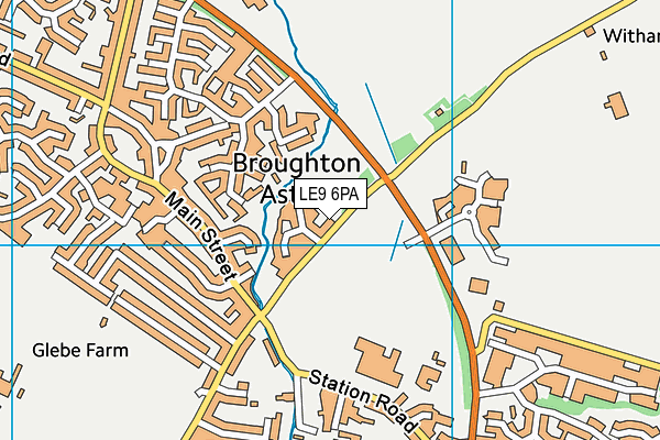 LE9 6PA map - OS VectorMap District (Ordnance Survey)