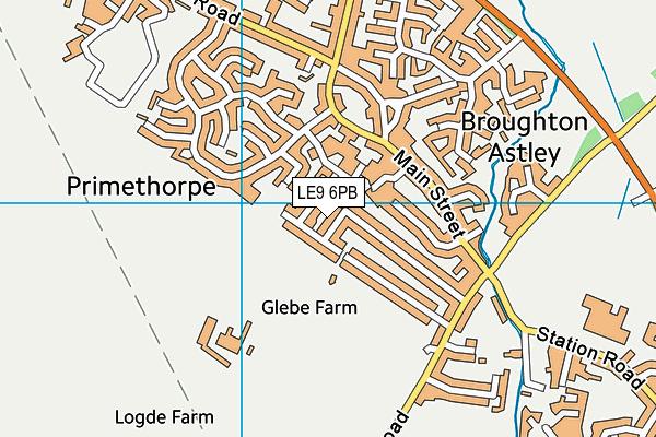 LE9 6PB map - OS VectorMap District (Ordnance Survey)