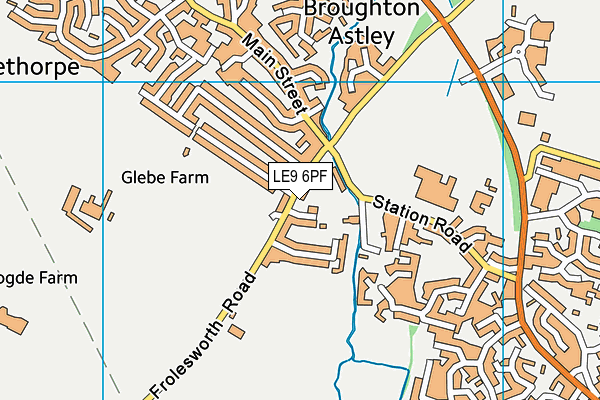 LE9 6PF map - OS VectorMap District (Ordnance Survey)