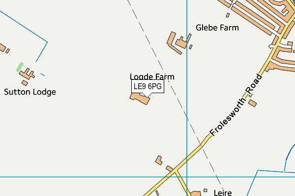 Frolesworth Road Recreation Ground map (LE9 6PG) - OS VectorMap District (Ordnance Survey)