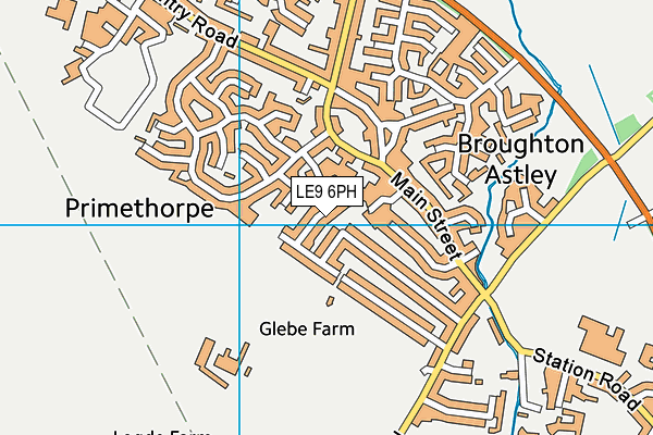LE9 6PH map - OS VectorMap District (Ordnance Survey)