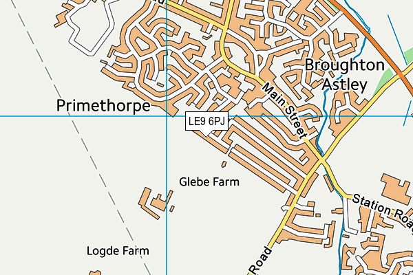 LE9 6PJ map - OS VectorMap District (Ordnance Survey)