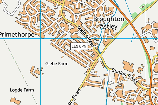 LE9 6PN map - OS VectorMap District (Ordnance Survey)