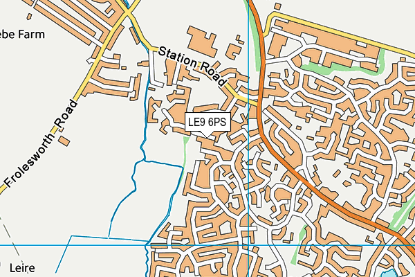 LE9 6PS map - OS VectorMap District (Ordnance Survey)