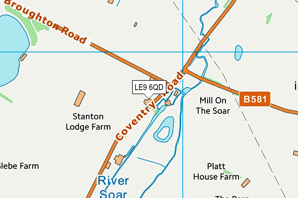 LE9 6QD map - OS VectorMap District (Ordnance Survey)