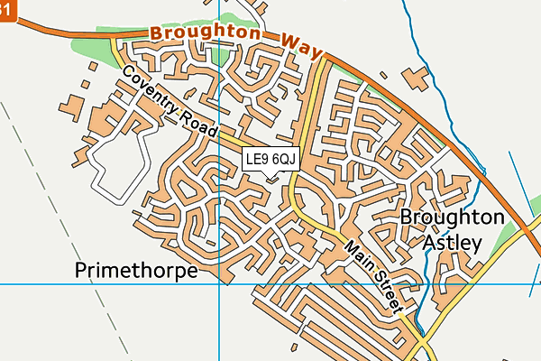 LE9 6QJ map - OS VectorMap District (Ordnance Survey)