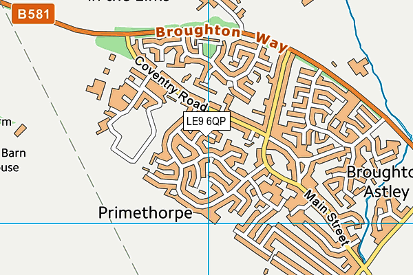 LE9 6QP map - OS VectorMap District (Ordnance Survey)