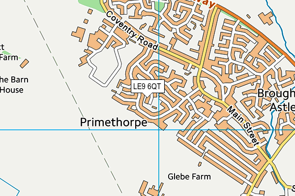 LE9 6QT map - OS VectorMap District (Ordnance Survey)