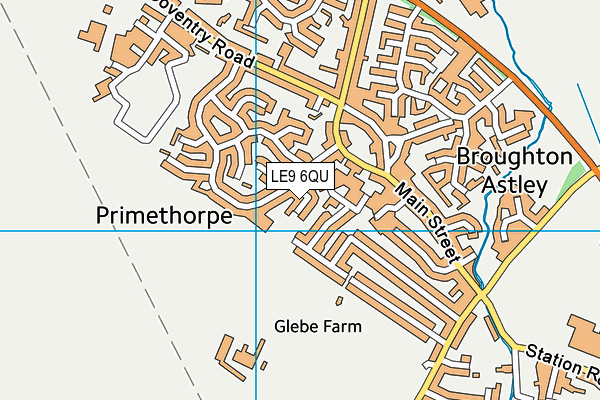 LE9 6QU map - OS VectorMap District (Ordnance Survey)