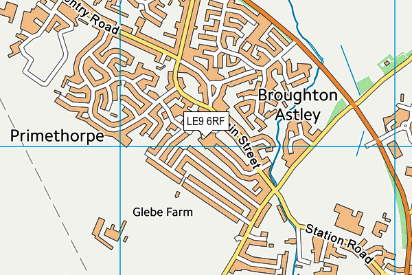 LE9 6RF map - OS VectorMap District (Ordnance Survey)