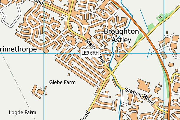 LE9 6RH map - OS VectorMap District (Ordnance Survey)