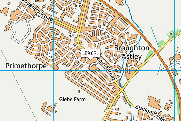 LE9 6RJ map - OS VectorMap District (Ordnance Survey)