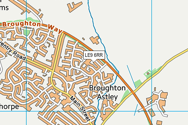 LE9 6RR map - OS VectorMap District (Ordnance Survey)