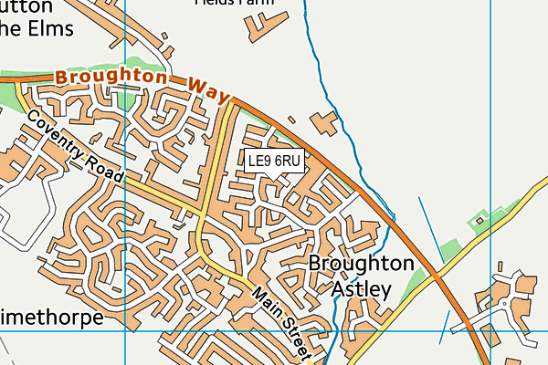 LE9 6RU map - OS VectorMap District (Ordnance Survey)