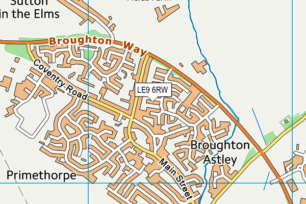 LE9 6RW map - OS VectorMap District (Ordnance Survey)