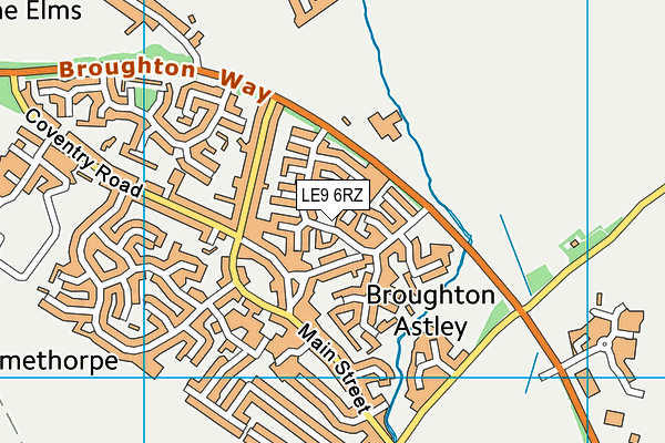 LE9 6RZ map - OS VectorMap District (Ordnance Survey)