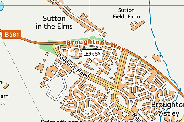 LE9 6SA map - OS VectorMap District (Ordnance Survey)