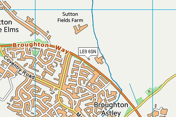 LE9 6SN map - OS VectorMap District (Ordnance Survey)