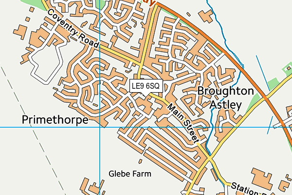 LE9 6SQ map - OS VectorMap District (Ordnance Survey)