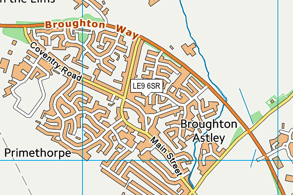 LE9 6SR map - OS VectorMap District (Ordnance Survey)