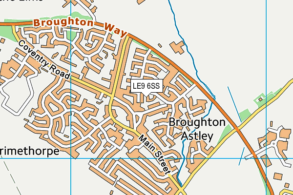 LE9 6SS map - OS VectorMap District (Ordnance Survey)