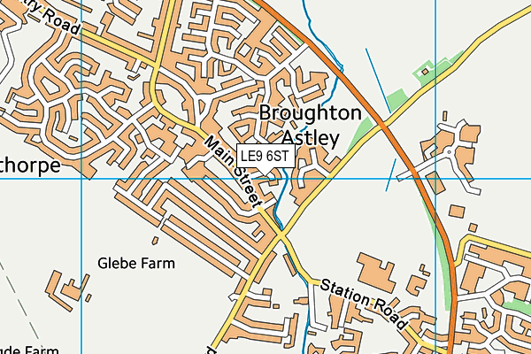 LE9 6ST map - OS VectorMap District (Ordnance Survey)