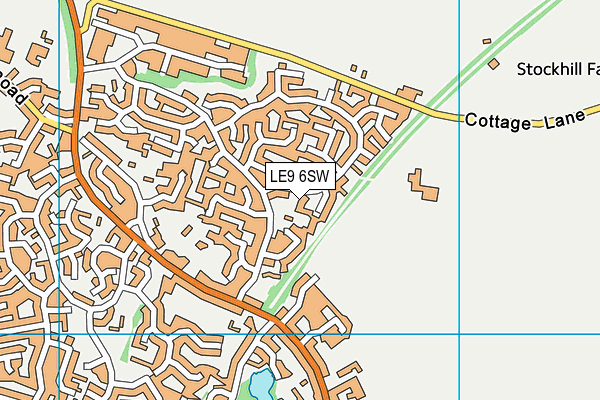 LE9 6SW map - OS VectorMap District (Ordnance Survey)