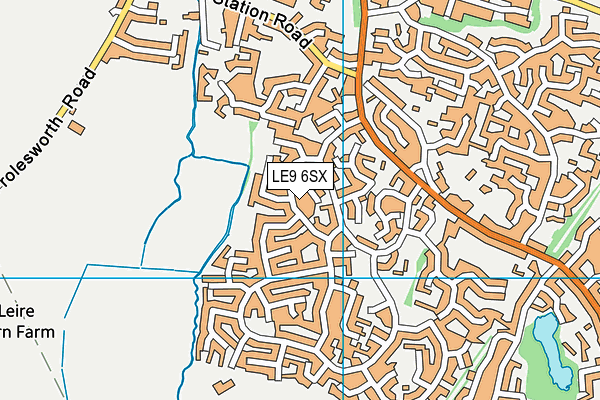 LE9 6SX map - OS VectorMap District (Ordnance Survey)