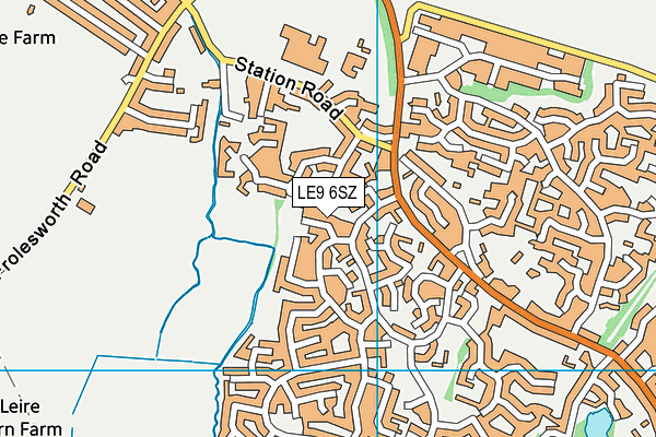 LE9 6SZ map - OS VectorMap District (Ordnance Survey)