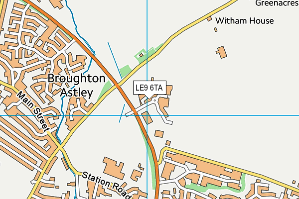 LE9 6TA map - OS VectorMap District (Ordnance Survey)