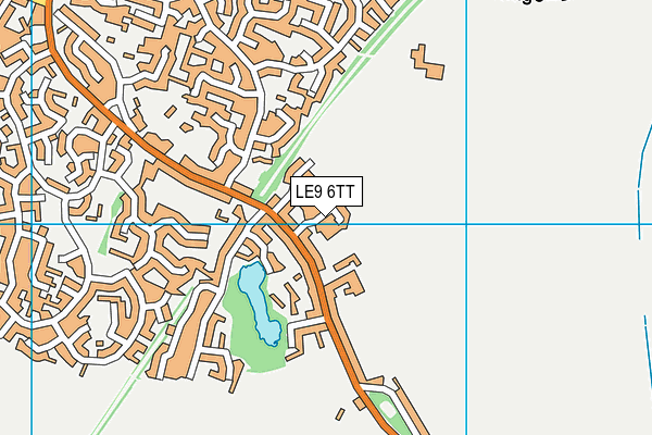 LE9 6TT map - OS VectorMap District (Ordnance Survey)