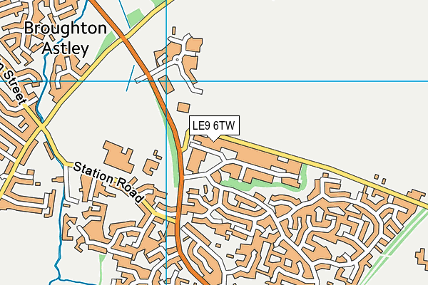 LE9 6TW map - OS VectorMap District (Ordnance Survey)