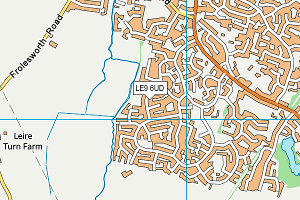 LE9 6UD map - OS VectorMap District (Ordnance Survey)