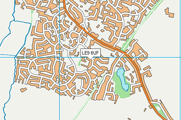 LE9 6UF map - OS VectorMap District (Ordnance Survey)