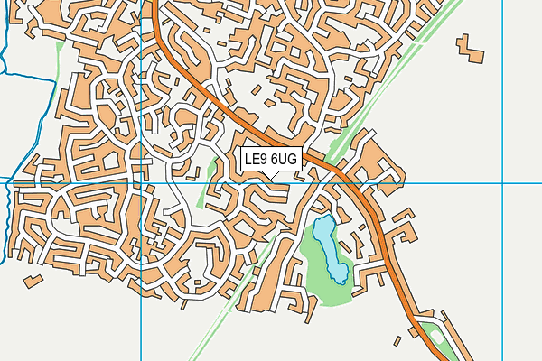 LE9 6UG map - OS VectorMap District (Ordnance Survey)