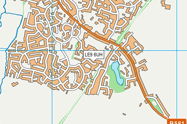 LE9 6UH map - OS VectorMap District (Ordnance Survey)