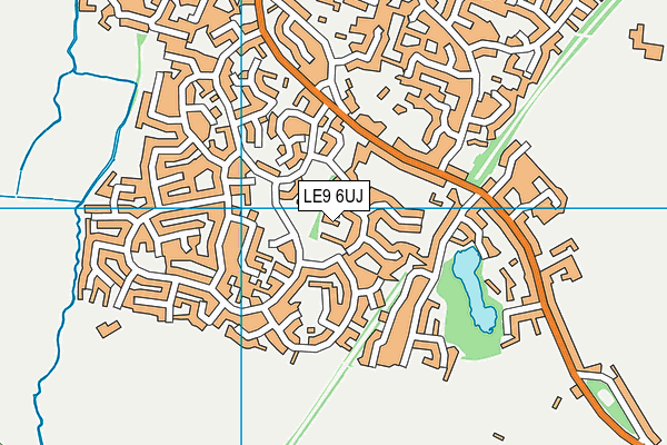 LE9 6UJ map - OS VectorMap District (Ordnance Survey)