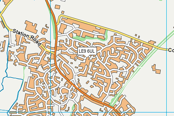 LE9 6UL map - OS VectorMap District (Ordnance Survey)