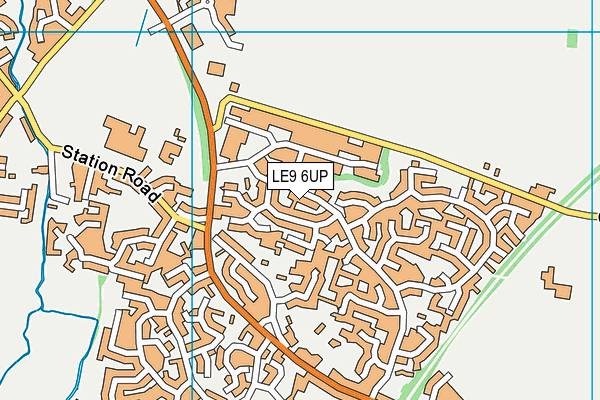 LE9 6UP map - OS VectorMap District (Ordnance Survey)