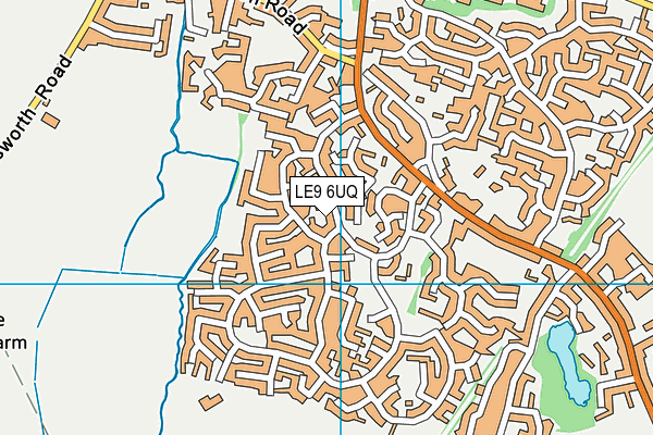 LE9 6UQ map - OS VectorMap District (Ordnance Survey)