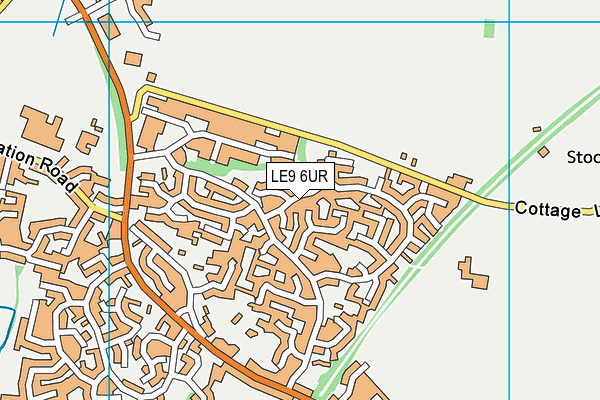 LE9 6UR map - OS VectorMap District (Ordnance Survey)