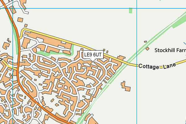 LE9 6UT map - OS VectorMap District (Ordnance Survey)