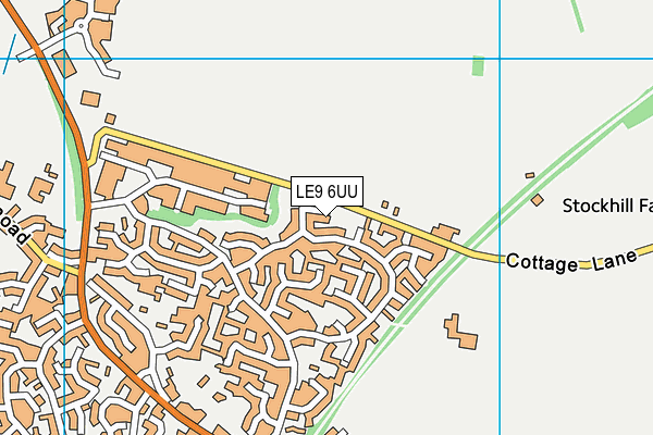 LE9 6UU map - OS VectorMap District (Ordnance Survey)