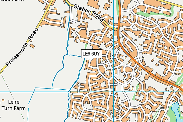 LE9 6UY map - OS VectorMap District (Ordnance Survey)