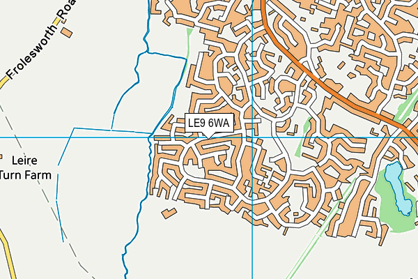 LE9 6WA map - OS VectorMap District (Ordnance Survey)